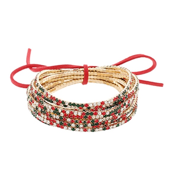 Christmas Multi Layered Crystal Bracelet - Picture 1 of 1